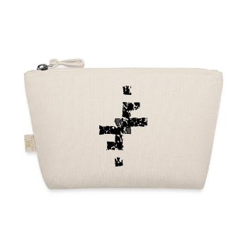 Shattered Diamond in Black - Organic Pouch - nature - Front