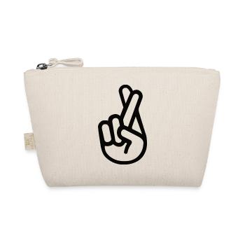 Crossed Fingers - Fingers crossed - Organic Pouch - nature - Front