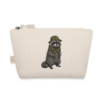 Raccoon in camouflage look - Organic Pouch - nature - Front