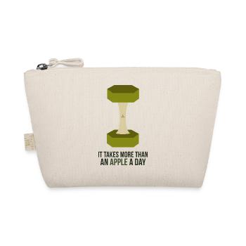 Fitness Motivation Apple Gym Saying - Organic Pouch - nature - Front