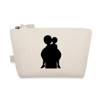 Family Silhouette Parents Children Love Together - Organic Pouch - nature - Front
