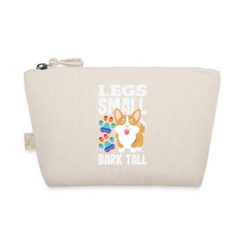 Short Legs, Tall Setting, Corgi - Organic Pouch - nature - Front
