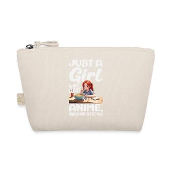 Girl Loves Anime Ramen And Drawing - Organic Pouch - nature - Front
