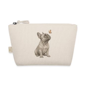Bouledogue français vintage avec papillon - Trousse biologique - nature - Devant