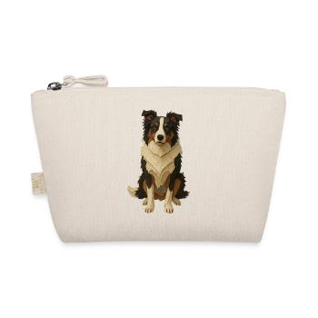 Layered Paper Collie - Organic Pouch - nature - Front