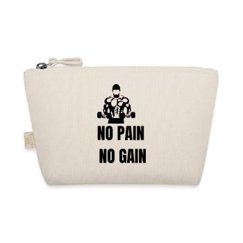 No Pain No Gain - Organic Pouch - nature - Front