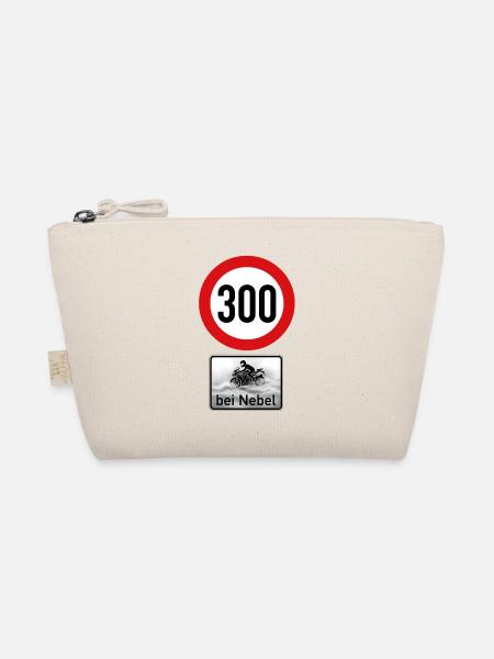 Tempolimit: 300 km/h bei Nebel (Biker Humor) - Bio-Täschchen - Natur
