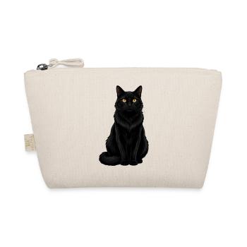Mystic Black Cat Gift Cat Lover - Organic Pouch - nature - Front