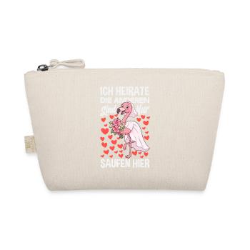 Ich Heirate Die Anderen Sind Nur Saufen Flamingo - Bio-Täschchen - Natur - Vorne