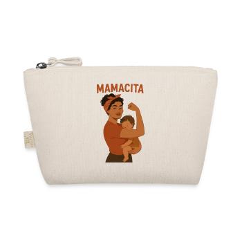 Mamacita Shirt – Stolze Mama & Kind Design - Bio-Täschchen - Natur - Vorne