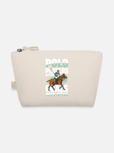 Polo Players Hitting Goals With Style - Bio-Täschchen - Natur