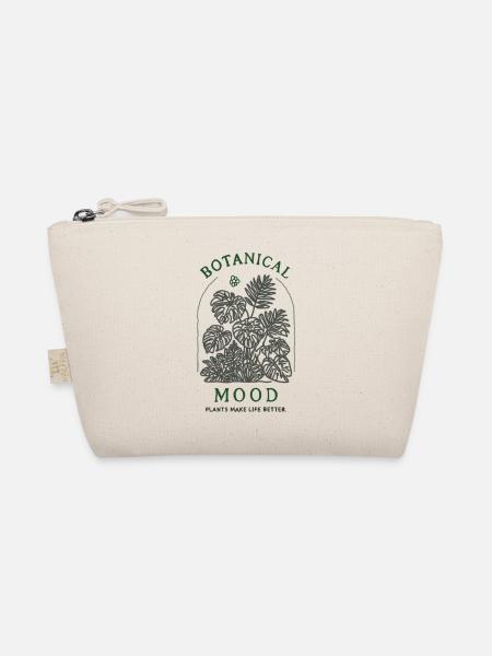 Minimalist Monstera Plant Arch Graphic Design - Organic Pouch - nature