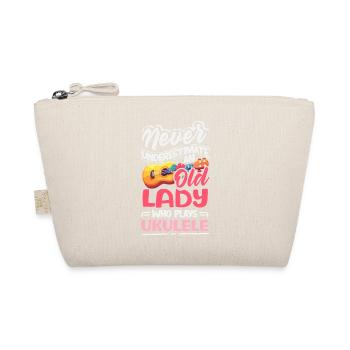 Funny Ukulele Designs and Sayings - Organic Pouch - nature - Front