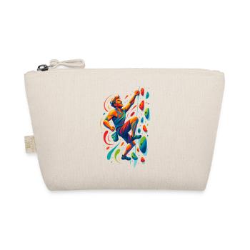 Bouldern Motivation: Kletterer Kunst Design - Bio-Täschchen - Natur - Vorne