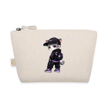 Urban Cat Purple - Bio-Täschchen - Natur - Vorne