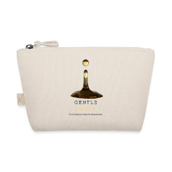 Gentle Power Minimalist Quote Design - Organic Pouch - nature - Front
