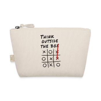 Think Outside the Box – Creative Tic-Tac-Toe - Organic Pouch - nature - Front