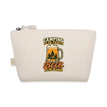 Camping Is In-Tents Beer Is In-Hand Shirt - Bio-Täschchen - Natur - Vorne