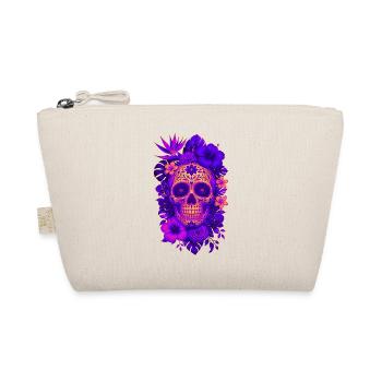 Halloween Sugar Skull Sugarskull lila - Bio-Täschchen - Natur - Vorne