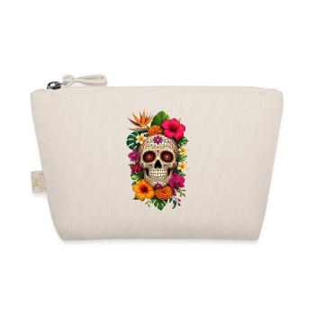 Halloween Sugar Skull Sugarskull  - Bio-Täschchen - Natur - Vorne