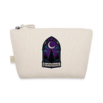 Gruftweihnacht Gothic Kirchenfenster Mond Shirt - Bio-Täschchen - Natur - Vorne