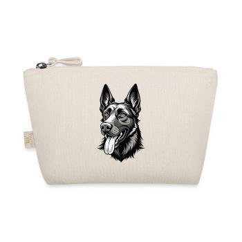 Belgischer Malinois-Hundekopf - Bio-Täschchen - Natur - Vorne