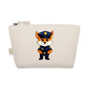 Schlauer Fuchs Polizist - Bio-Täschchen - Natur - Vorne