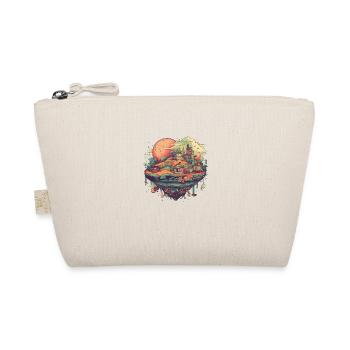 Surrealistic flying village in colorful - Organic Pouch - nature - Front
