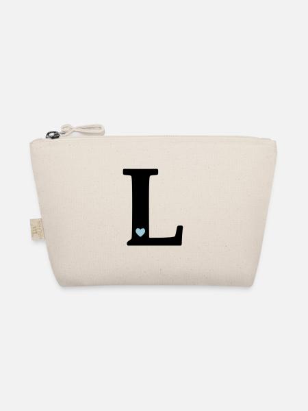 Buchstabe L Anfangsbuchstabe - Bio-Täschchen - Natur - Vorne