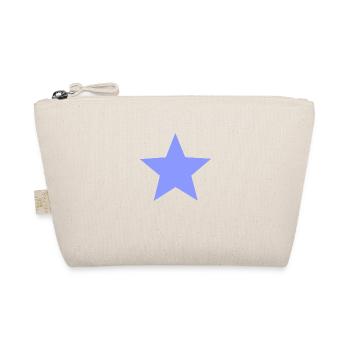 Idée cadeau pervenche bleu lavande étoilée - Trousse biologique - nature - Devant