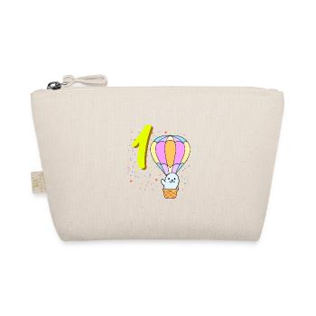1 Year Old Balloon Seal Birthday - Organic Pouch - nature - Front
