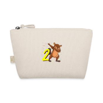 2 years old beaver animal birthday - Organic Pouch - nature - Front