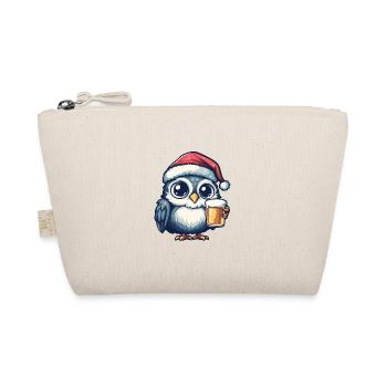 Owl Beer Xmas Christmas - Organic Pouch - nature - Front