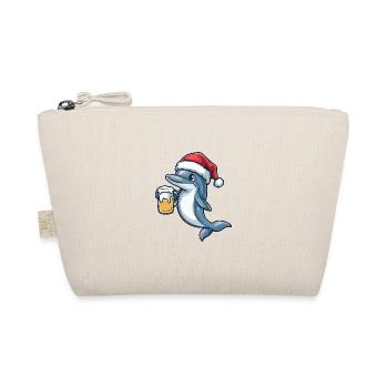 Dolphin Beer Xmas Christmas - Organic Pouch - nature - Front