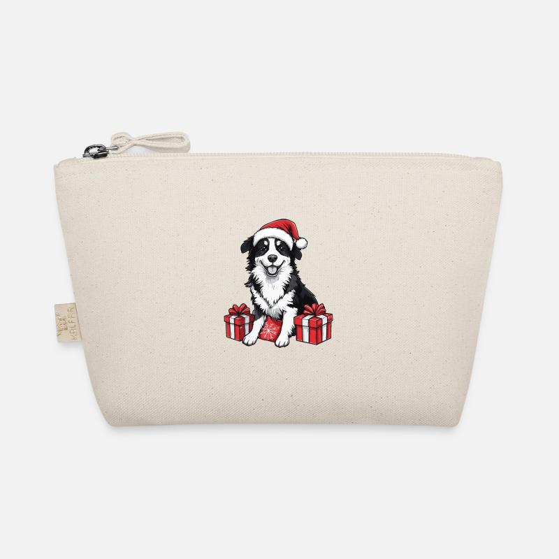 Border Collie Hund Weihnachten Geschenke Bio-Täschchen