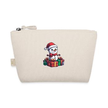 Snowman Christmas Gifts - Organic Pouch - nature - Front