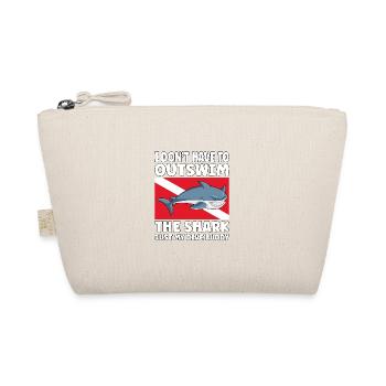 Funny Scuba Diving – Outswim the Shark Quote - Organic Pouch - nature - Front