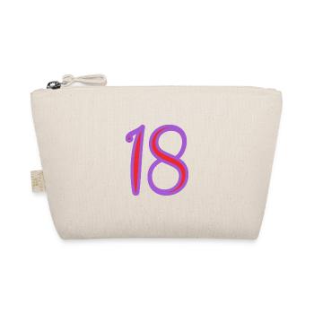 18. 18 YEARS OLD. 18th ANNIVERSARY. BIRTHDAY 18 YEARS. - Organic Pouch - nature - Front