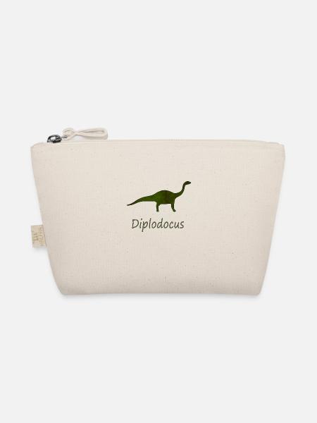 Diplodocus Dinosaurier Dino Geschenkidee - Bio-Täschchen - Natur - Vorne