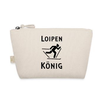 Loipenkönig Skilanglauf und Wintersport - Bio-Täschchen - Natur - Vorne