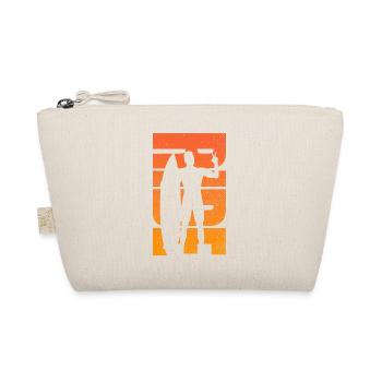 Männer Surfen Retro Ride Sunset Surfer - Bio-Täschchen - Natur - Vorne