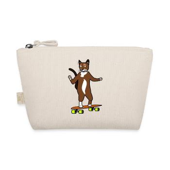 Longboard Cat Crazy Skating Cat Skateboard - Trousse biologique - nature - Devant