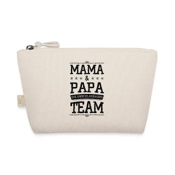 mama und papa team - Bio-Täschchen - Natur - Vorne