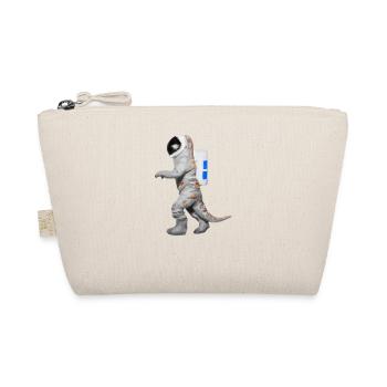 Dino Astronaut Tyrannosaurus Rex Geschenkidee - Bio-Täschchen - Natur - Vorne