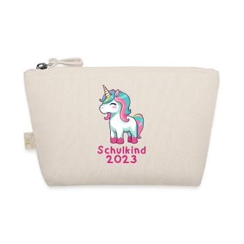 Schulkind 2023 Unicorn - Bio-Täschchen - Natur - Vorne