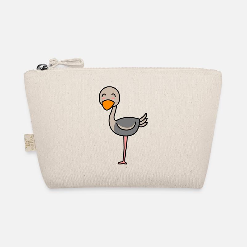 Ostrich Comic Animal Organic Pouch