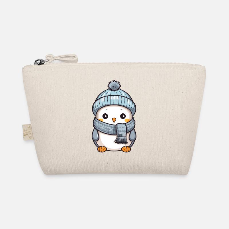 Pinguin Winter Comic Bio-Täschchen