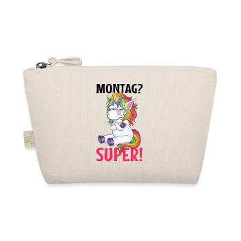 Einhorn - Montag? Super! Genervt Muffel Böse - Bio-Täschchen - Natur - Vorne