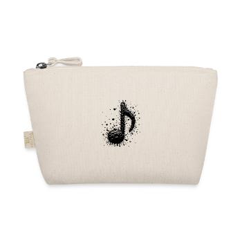 Splash Musik Noten Tropfen - Bio-Täschchen - Natur - Vorne
