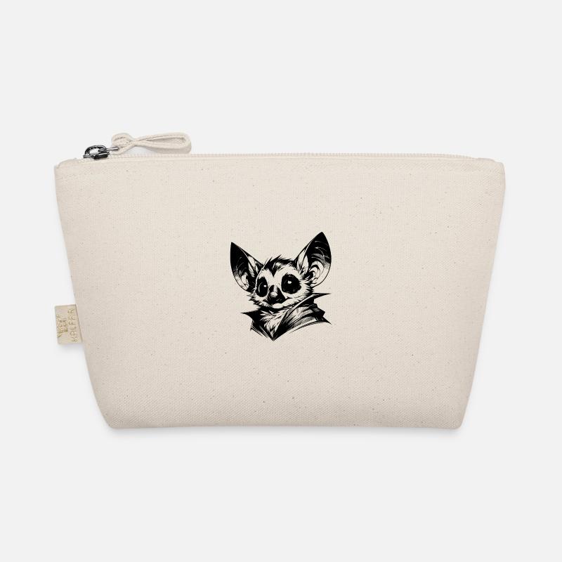 Creepy Cute Bat Baby Pencil Sketch Organic Pouch